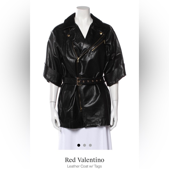 Red Valentinoleather coat with tag